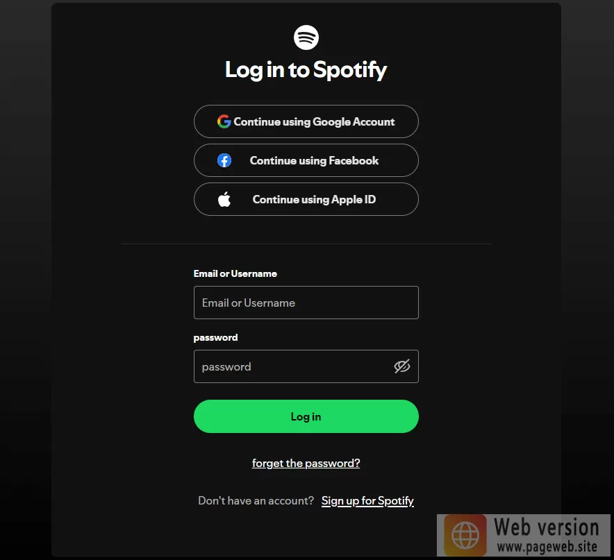 Spotify Web Login URL (Official Spotify Website)
